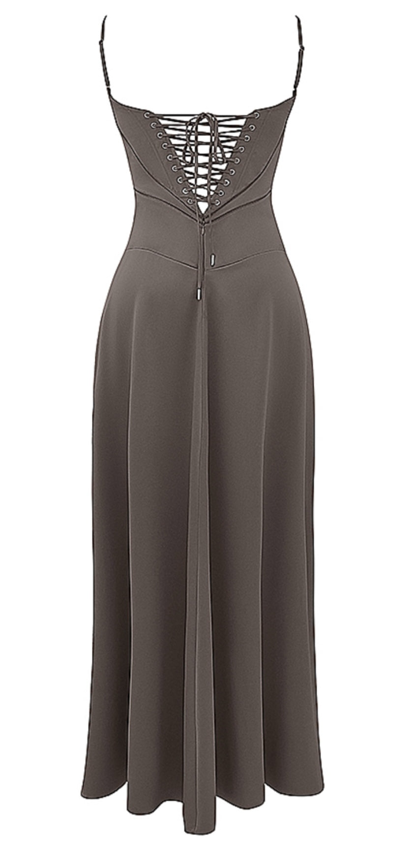 House of CB Anabella Smoke back view on white background.