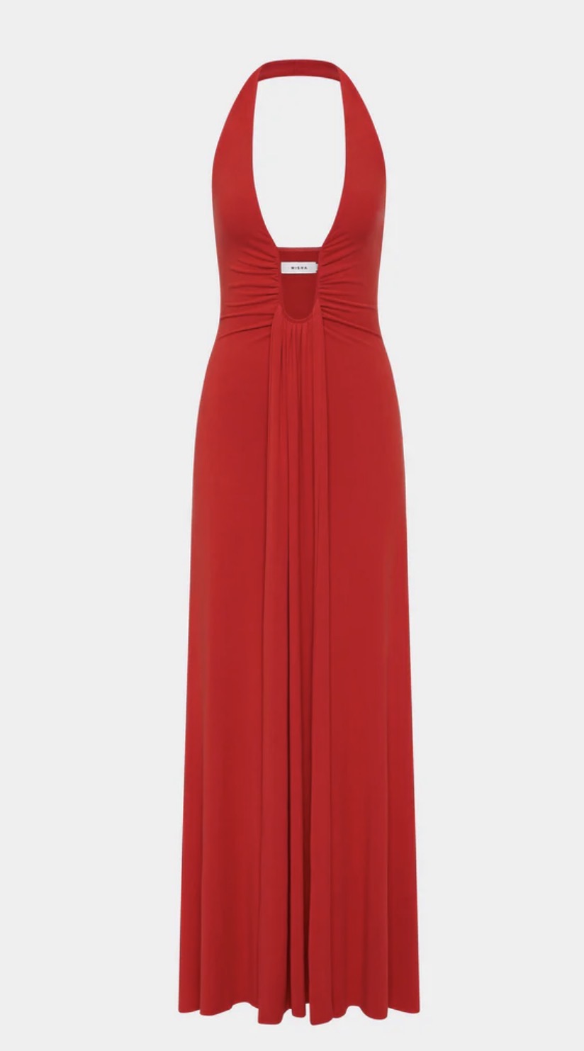 Jennifer Cupro Dress - Red