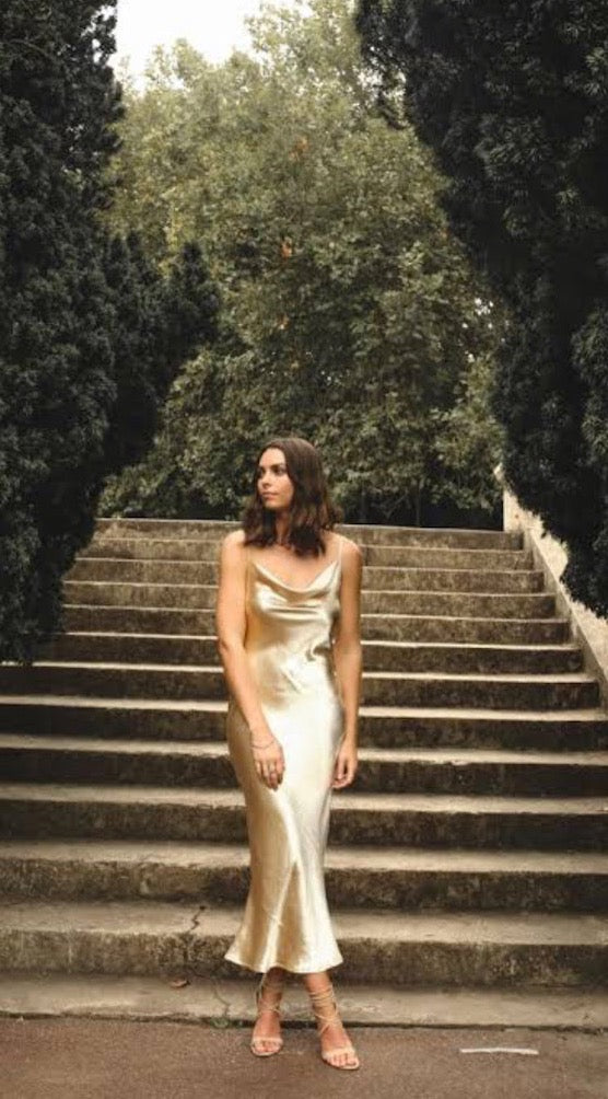 Rat and Boa Lumina Gold Dress