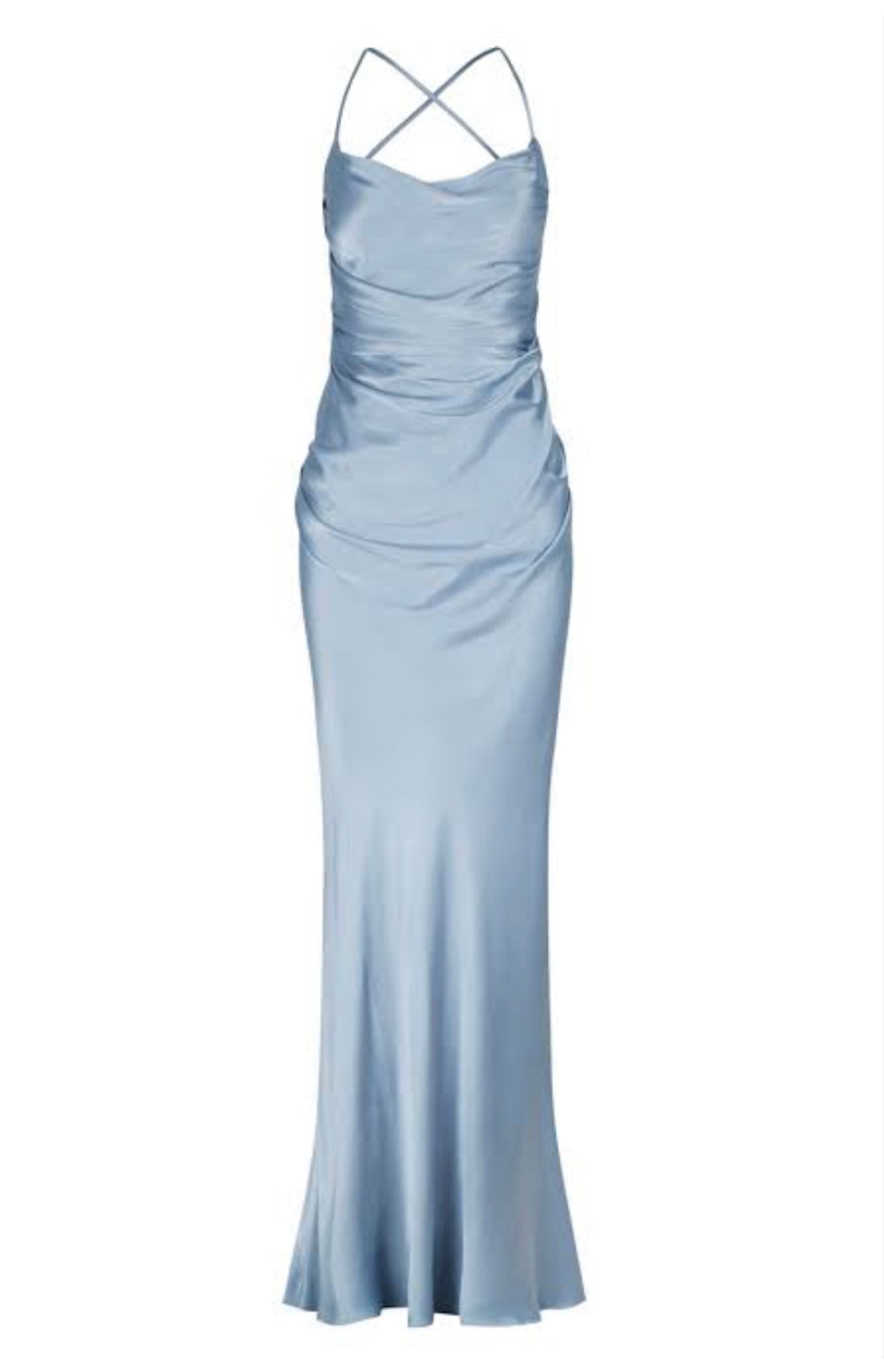 La Lune Lace Back Maxi Dress - Powder Blue