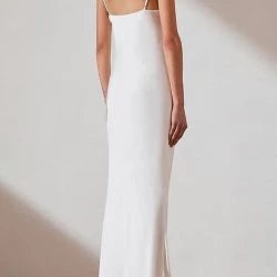 Shona Joy Luxe Bias Cowl Slip Dress Cream NZ Back view