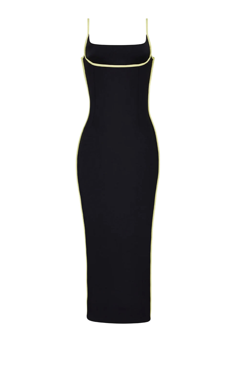 Paris Georgia Florina Dress flat view of front on white background.