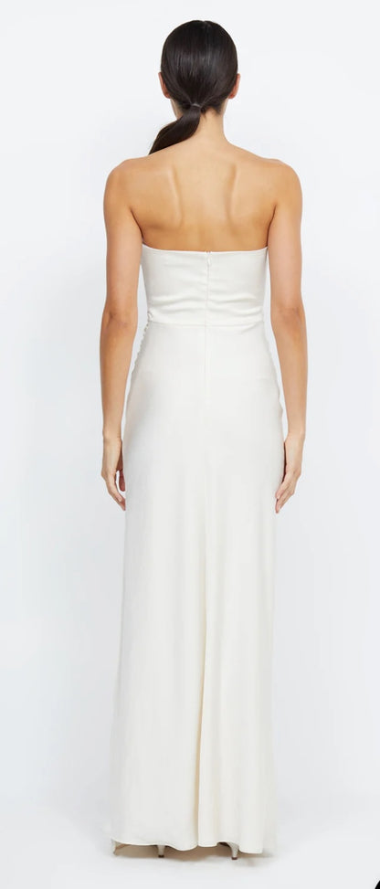 Eternity Strapless Dress - Cream The Social Wardrobe Eternity Strapless Dress - Cream The Social Wardrobe