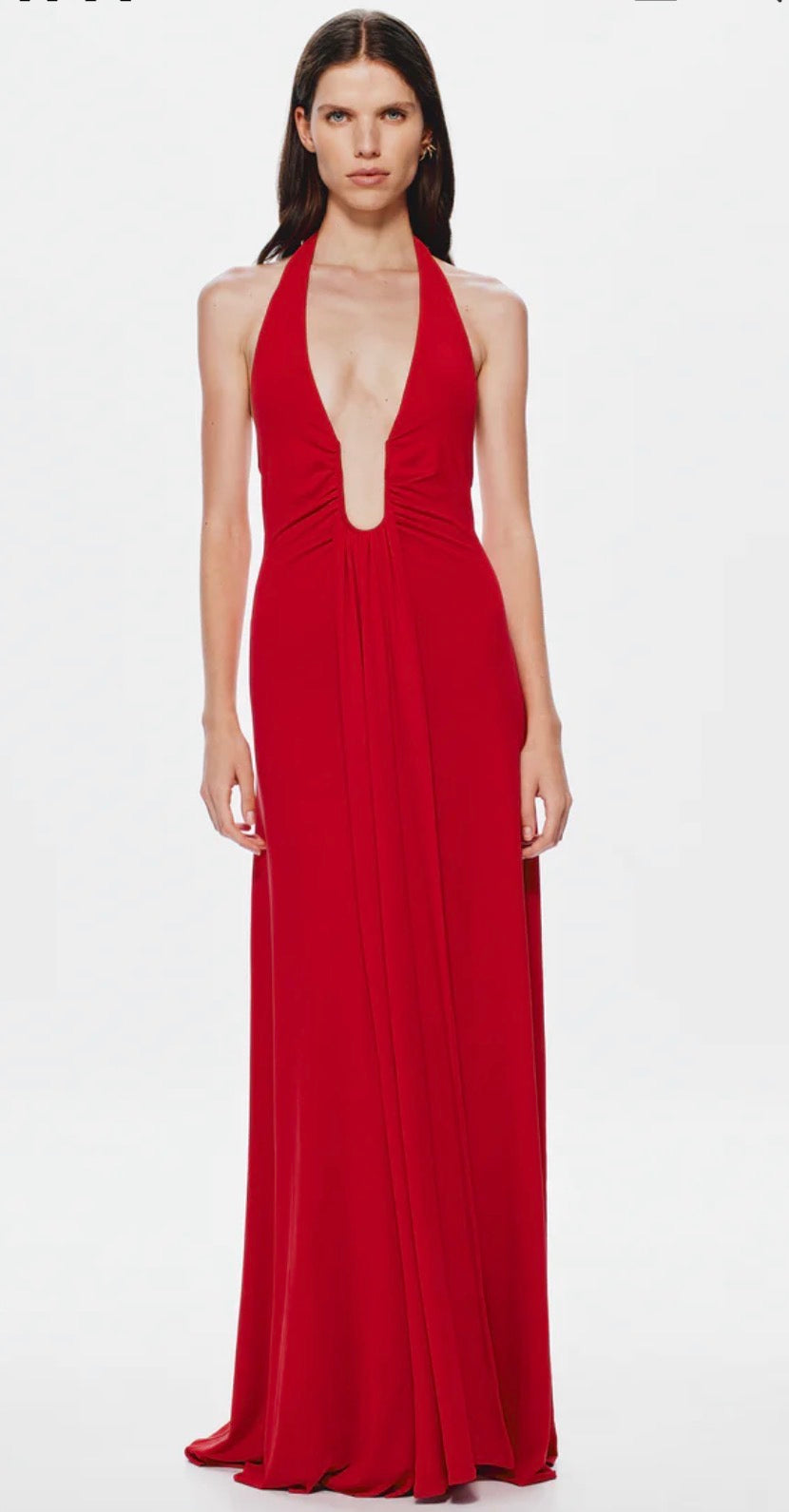 Jennifer Cupro Dress - Red