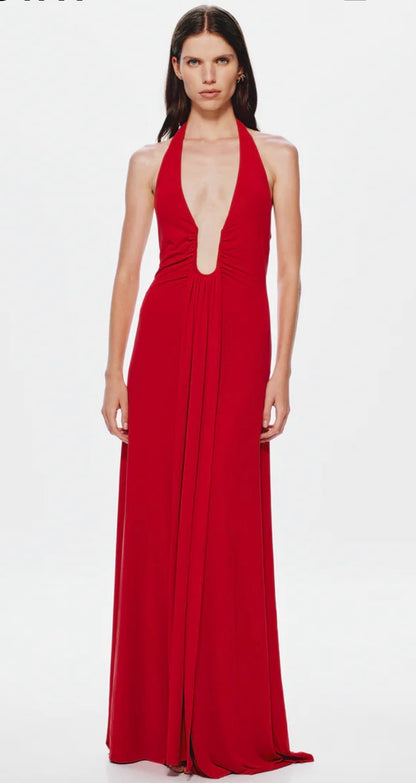 Jennifer Cupro Dress - Red