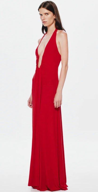 Jennifer Cupro Dress - Red