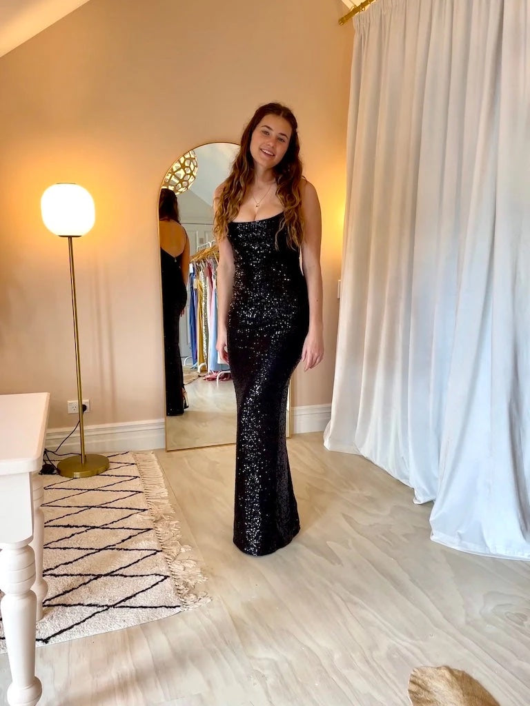 Nookie - Lovers Gown Black Sequin The Social Wardrobe Nookie - Lovers Gown Black Sequin The Social Wardrobe