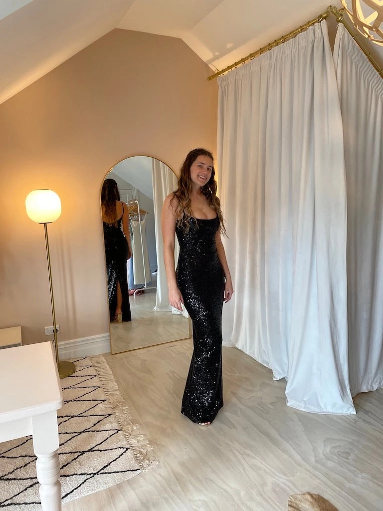 Nookie - Lovers Gown Black Sequin The Social Wardrobe Nookie - Lovers Gown Black Sequin The Social Wardrobe