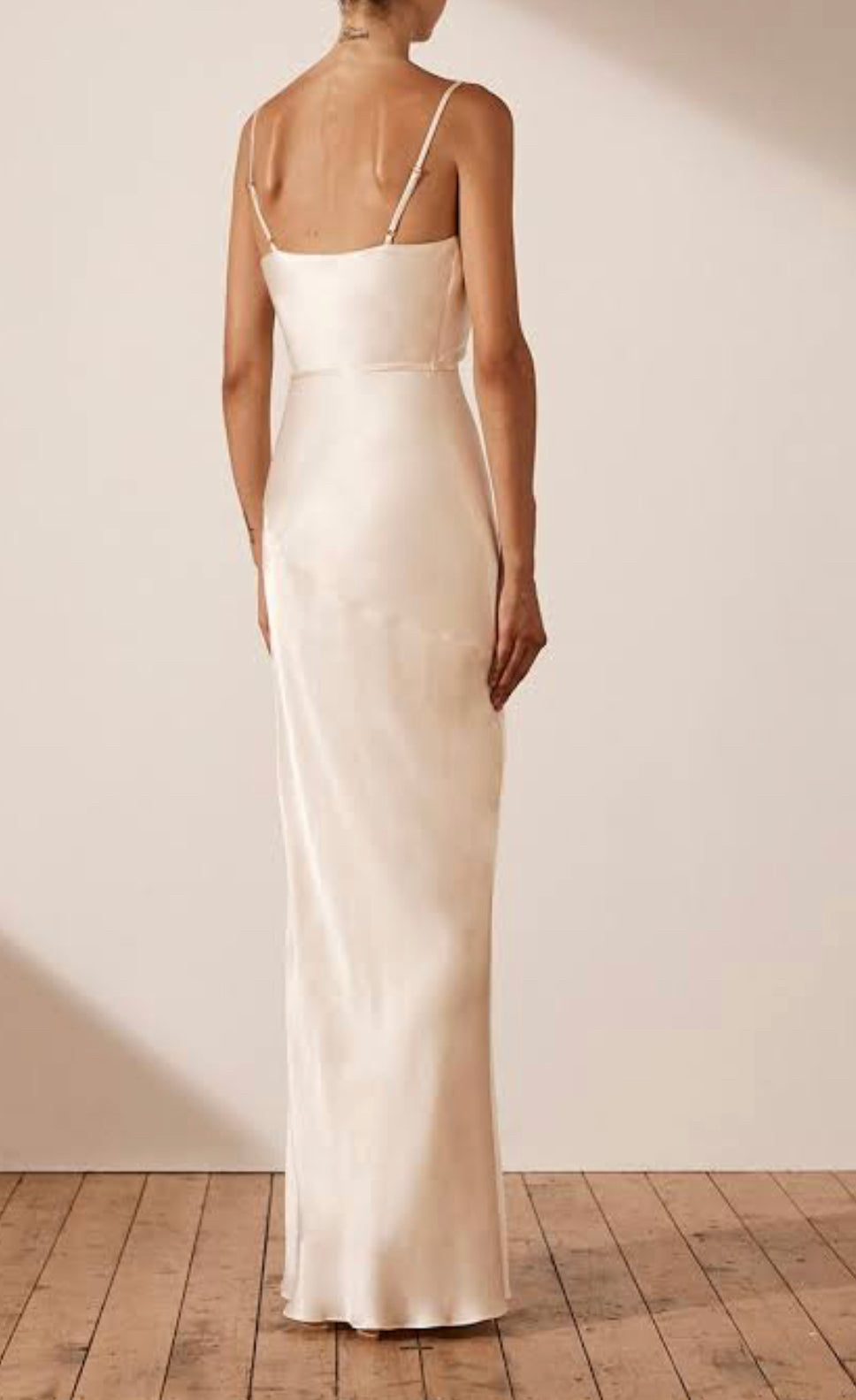 Back view of Shona Joy La Lune Maxi Dress in cream