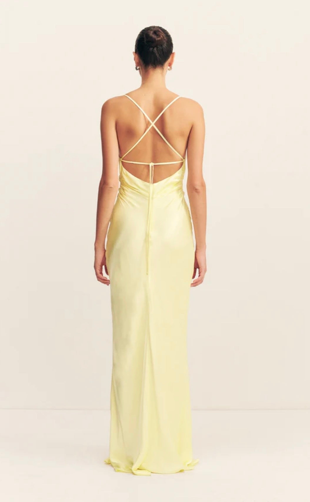 La Lune Lace Back Maxi Dress - Lemon The Social Wardrobe La Lune Lace Back Maxi Dress - Lemon The Social Wardrobe