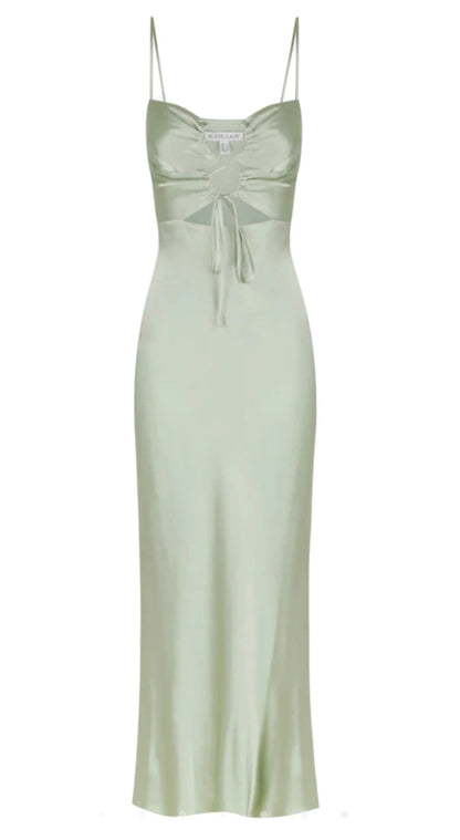 Shona Joy Felicity Lace Up dress front veiw with white background