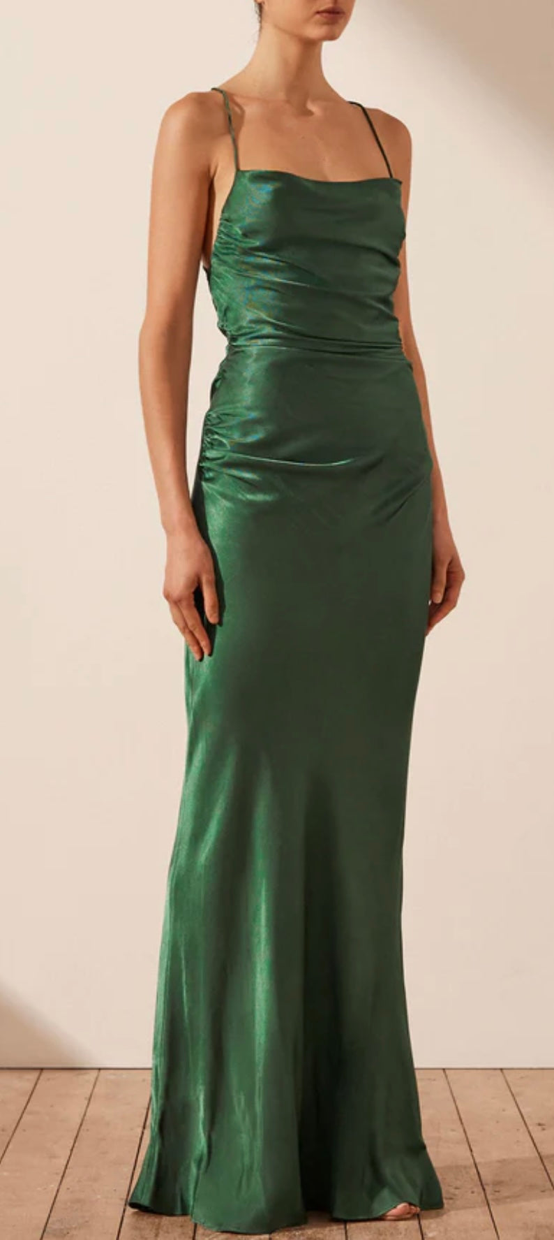 Shona Joy Angelica Lace Back Maxi - Basil The Social Wardrobe Shona Joy Angelica Lace Back Maxi - Basil The Social Wardrobe